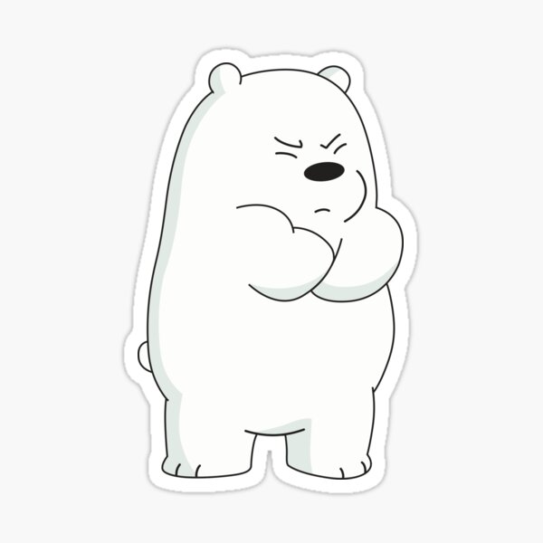 pic Ice Bear We Bare Bears Stickers ice bear sticker by plushism redbubble