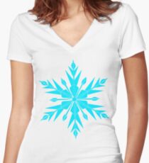 Frozen Fractals Women's Fitted V-Neck T-Shirt