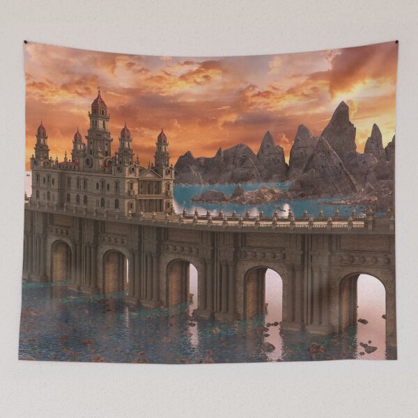 Item preview, Fantasy sunset castle designed and sold by Marc  Mons.