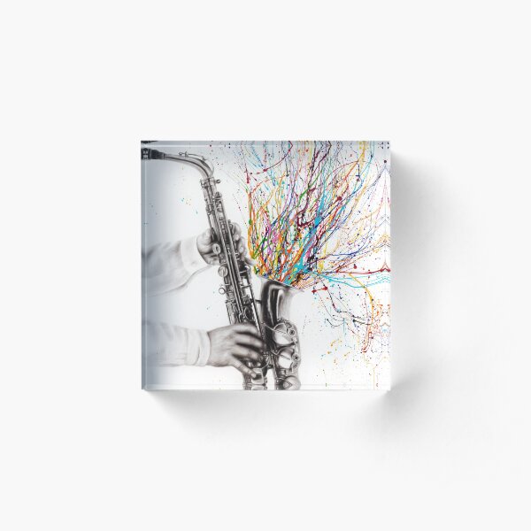 The Jazz Saxophone Acrylic Block