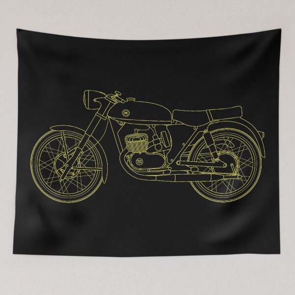 Item preview, Montesa Impala Motorcycle Outline - Yellow designed and sold by StudioFloyd.
