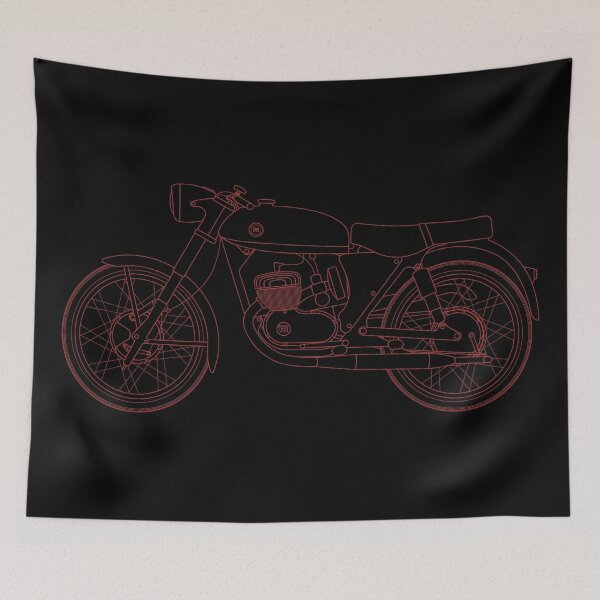 Item preview, Montesa Impala Motorcycle Outline - Red designed and sold by StudioFloyd.