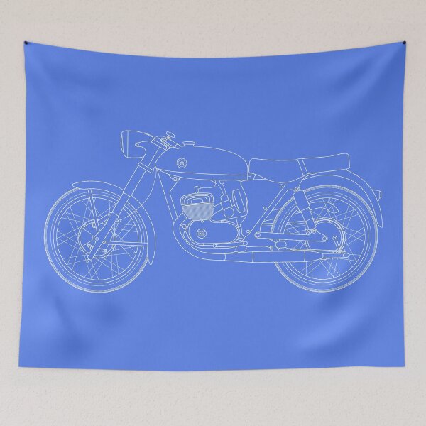 Item preview, Montesa Impala Motorcycle Outline - White designed and sold by StudioFloyd.
