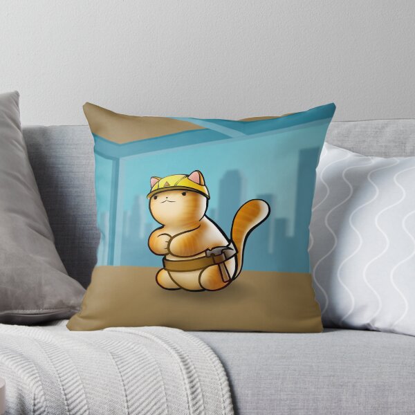 Geology Cat Throw Pillow