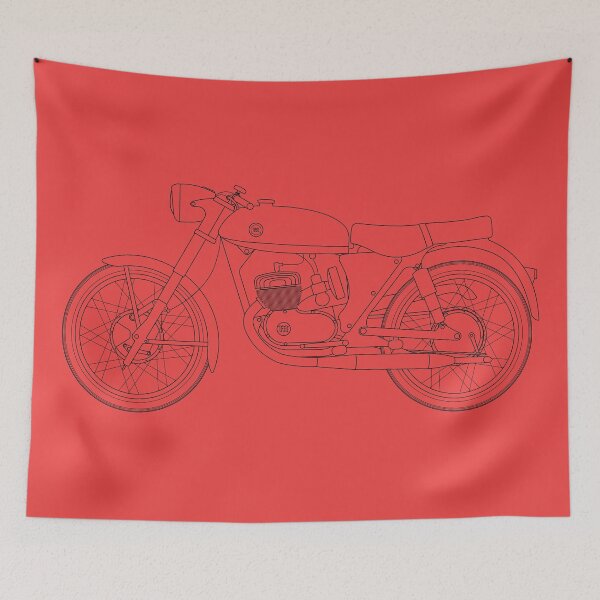 Item preview, Montesa Impala Motorcycle Outline - Black designed and sold by StudioFloyd.