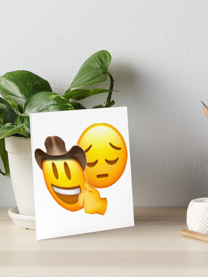 Old Time Road Emoji Meme Art Board Print By Amemestore Redbubble - roblox oof old town road