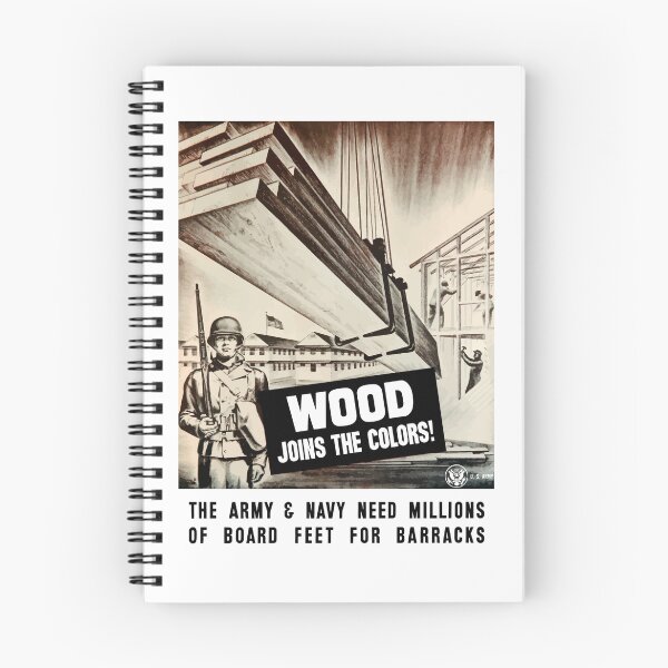 Item preview, Wood Joins The Colors -- Army WWII designed and sold by warishellstore.