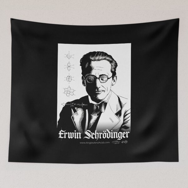 Item preview, Erwin Schrödinger designed and sold by AnglesAndAcid.