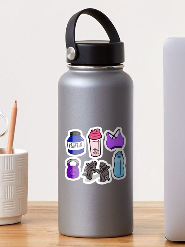 Workout Water Bottle Stickers Bundle- 10 PNG (1362025)