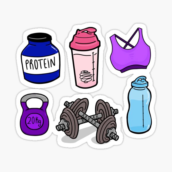 Gym Sticker Funny Workout Sticker for Water Bottle, Gym Motivation Sticker, Weightlifting Sticker, Eat Sleep Gym Repeat