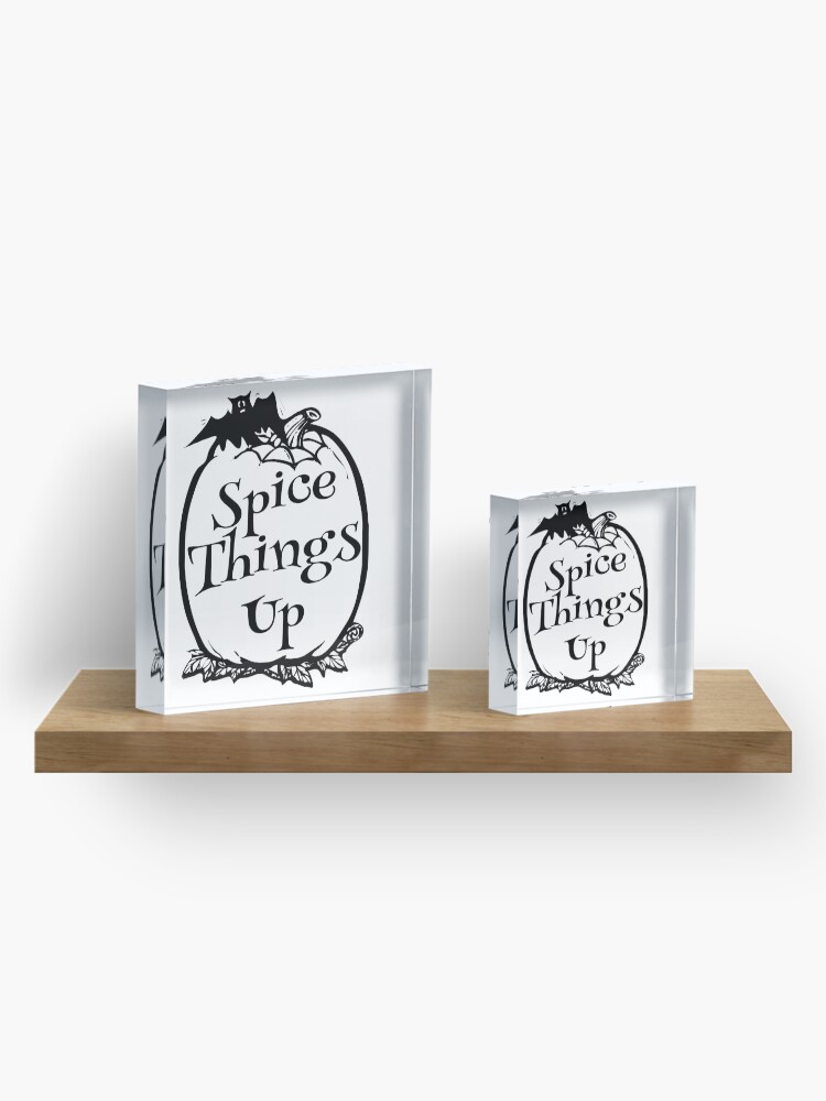 Alternate view of Pumpkin Spice Things up Halloween Acrylic Block