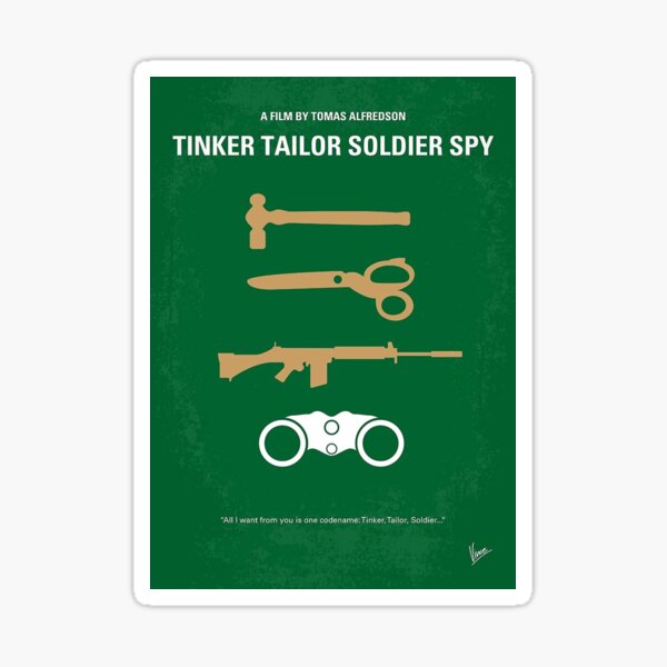 "No787 My Tinker Tailor Soldier Spy minimal movie poster " Sticker for