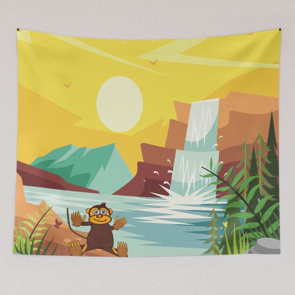 Item preview, Montague Cristo At Monkey Falls designed and sold by MclaughlinGifts.