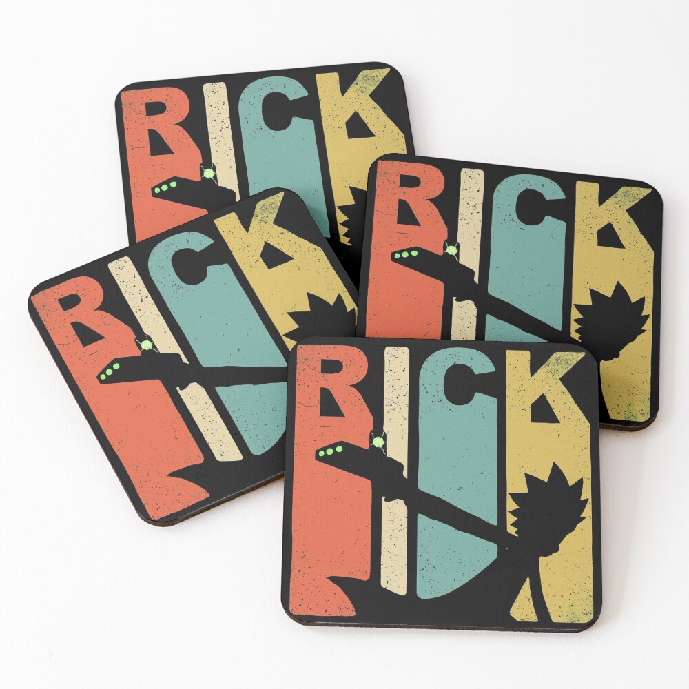 Vintage Rick Sanchez 90s and 80s Style Coasters (Set of 4)