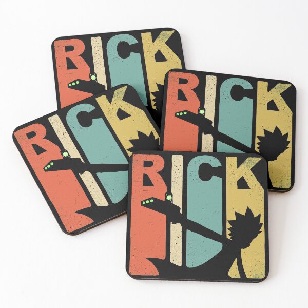 Vintage Rick Sanchez 90s and 80s Style Coasters (Set of 4)