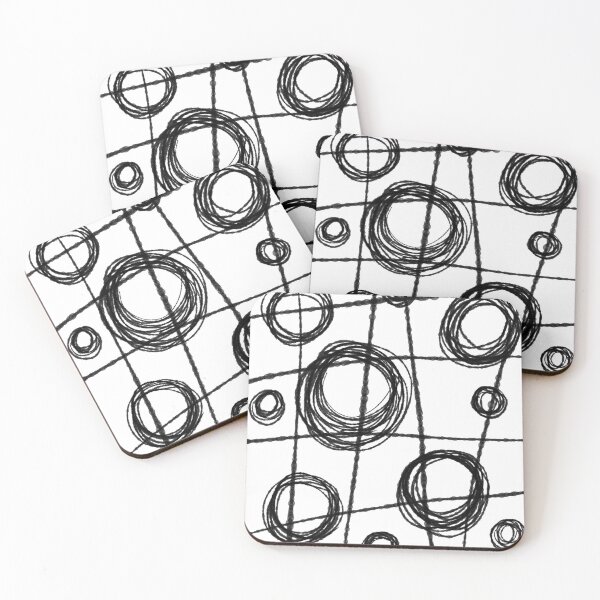 Item preview, Black and White Ink Lines and Circles designed and sold by Amy Brinkman.