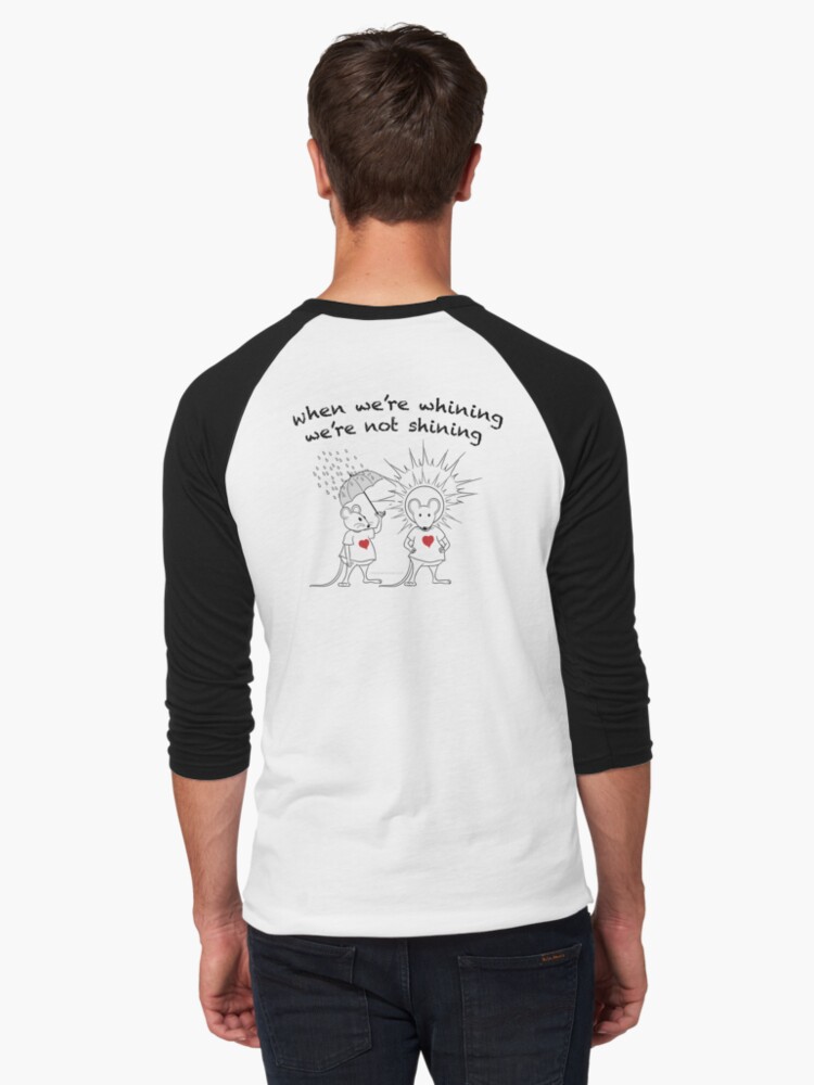 Thumbnail 1 of 3, Baseball ¾ Sleeve T-Shirt, MantraMouse® Shining Cartoon designed and sold by donnamartini.