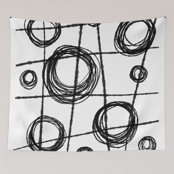 Item preview, Black and White Ink Lines and Circles designed and sold by Amy Brinkman.