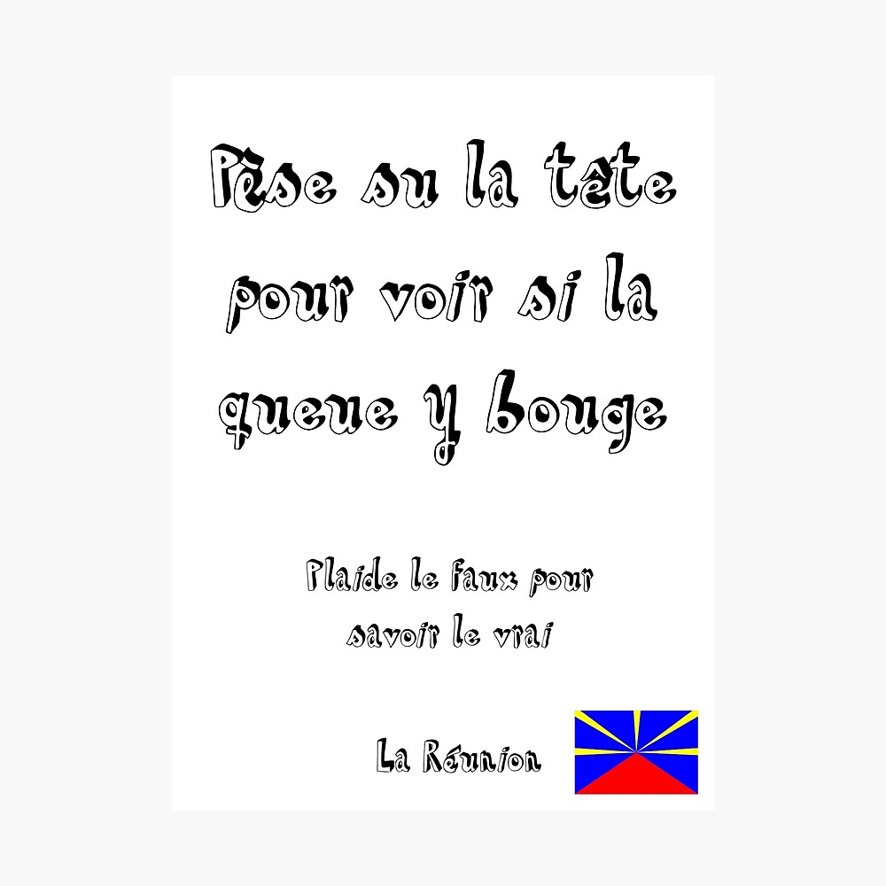 Poster Citation 974 La Reunion Marrant Fun Par Lereunionnais Redbubble Poster Citation 974 La Reunion Marrant Fun Par Lereunionnais Redbubble
