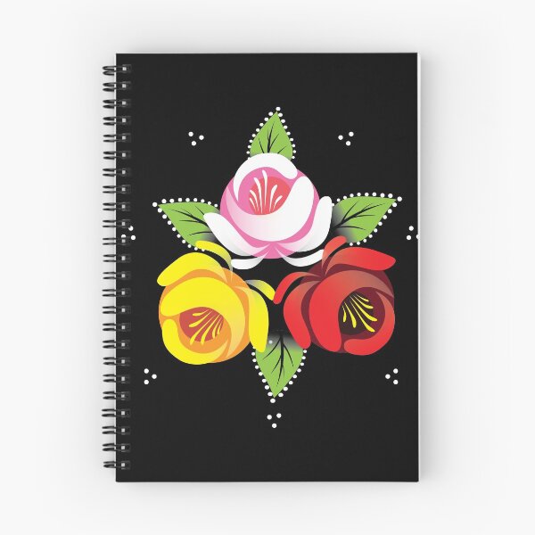 Item preview, Narrowboat Canal Roses Trio Black Background designed and sold by Running-Duck.