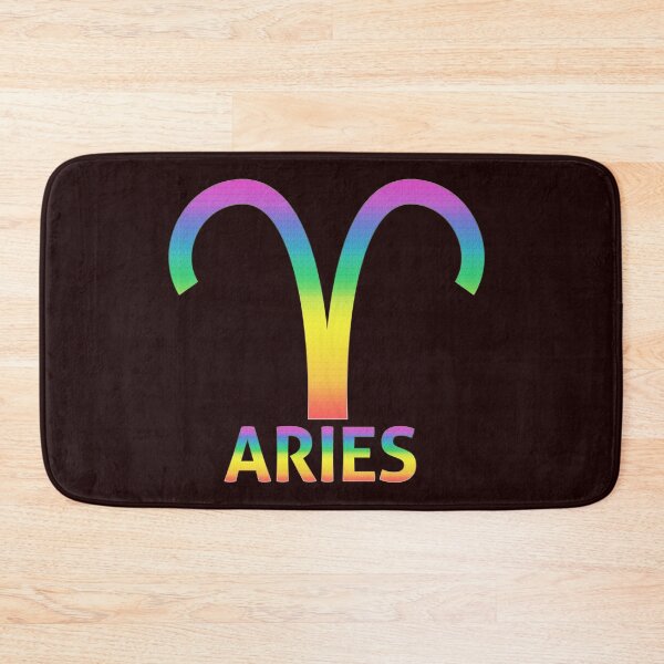 Item preview, Rainbow Aries Zodiac Glyph designed and sold by MclaughlinGifts.