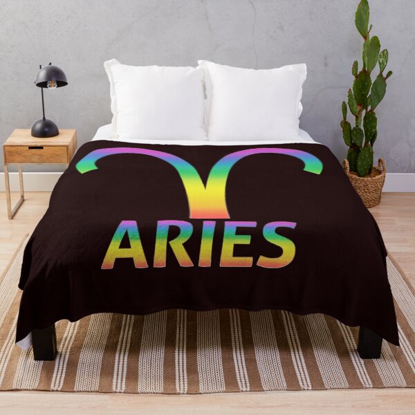 Item preview, Rainbow Aries Zodiac Glyph designed and sold by MclaughlinGifts.