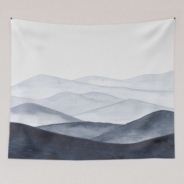Item preview, Abstract Indigo Mountains designed and sold by Kris  Kivu.
