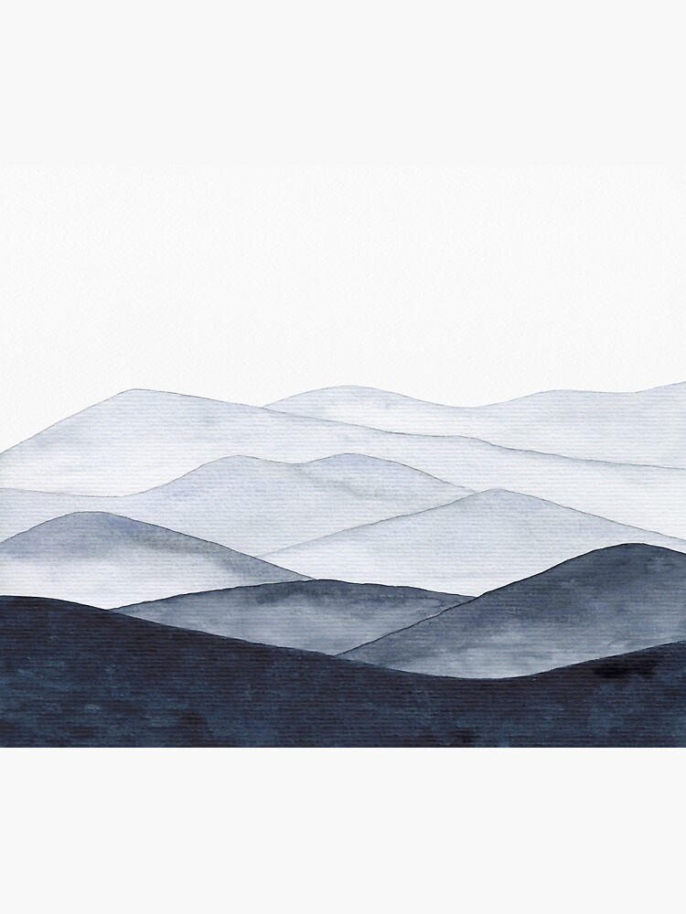 Abstract Indigo Mountains by ChipiArtPrints
