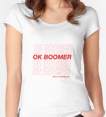 "OK Boomer" Fitted Scoop T-Shirt