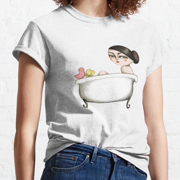 Lady prend son bain T-shirt classique