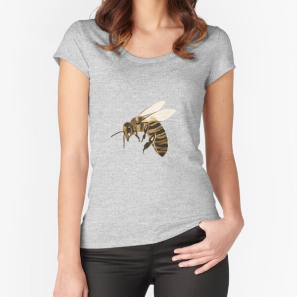 Realistic bee Fitted Scoop T-Shirt
