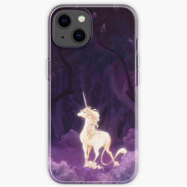 Unicorn in a Lilac Wood iPhone Soft Case