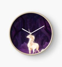 Unicorn in a Lilac Wood Clock