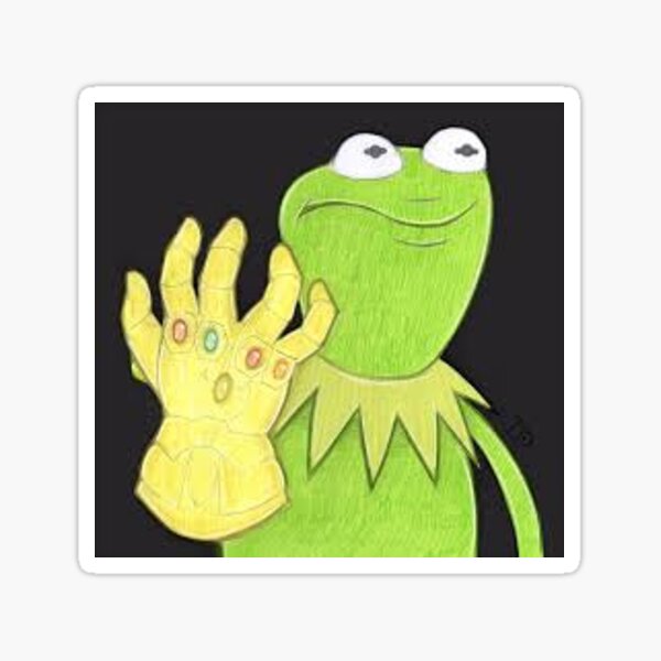 "Kermit Infinity Gauntlet" Sticker for Sale by noseycoffee Redbubble