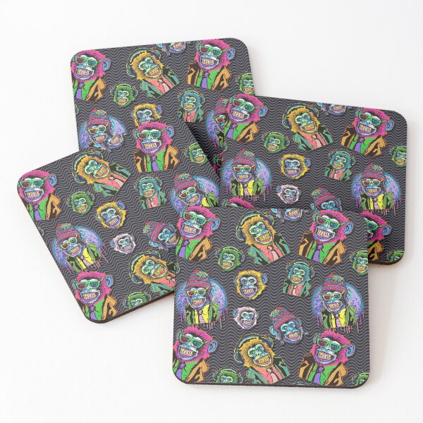 Item preview, Psychedelic Chimp Shades Headphones Pattern designed and sold by MudgeStudios.