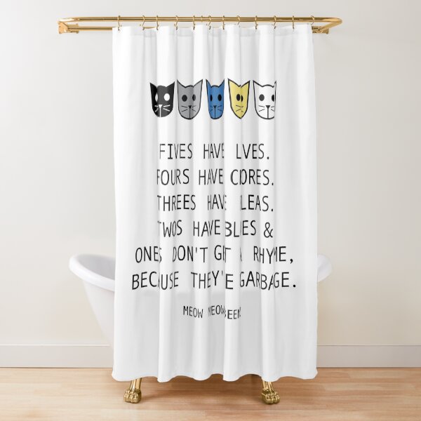 MeowMeow Beenz Quote Shower Curtain