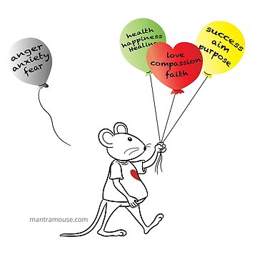 Artwork thumbnail, MantraMouse® Colored Balloons Cartoon by Donna Martini