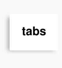tabs Canvas Print