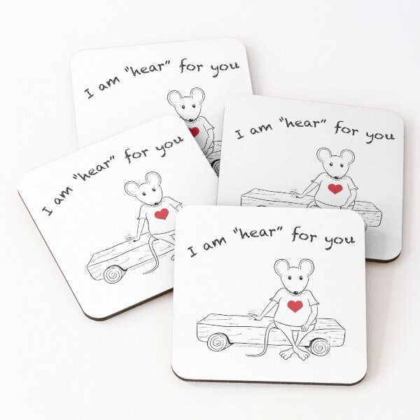 Item preview, MantraMouse® I'm "Hear" for You Cartoon designed and sold by Donna Martini.