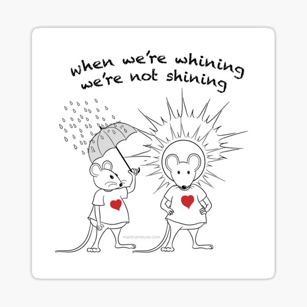 MantraMouse® Shining Cartoon Stickers on White Background Sticker