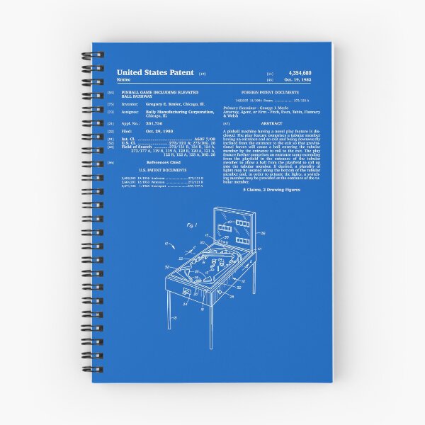 Item preview, Patente de máquina de pinball: plano designed and sold by FinlayMcNevin.