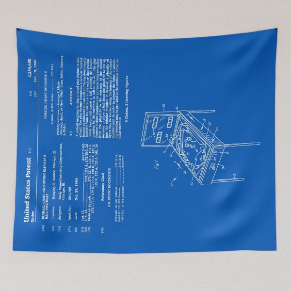 Item preview, Pinball Machine Patent - Blueprint designed and sold by FinlayMcNevin.