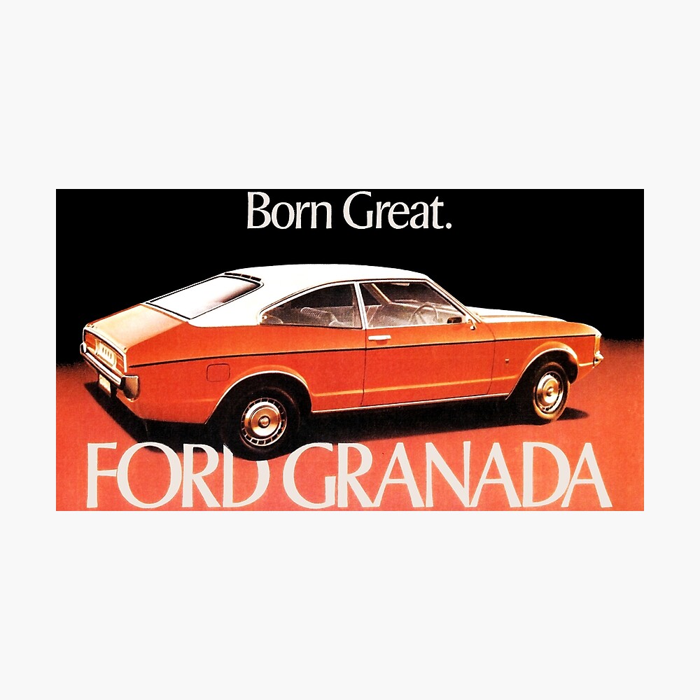GT Fine Art Print GXL & Ghia Coupe illustrated FORD CONSUL & GRANADA MK1 