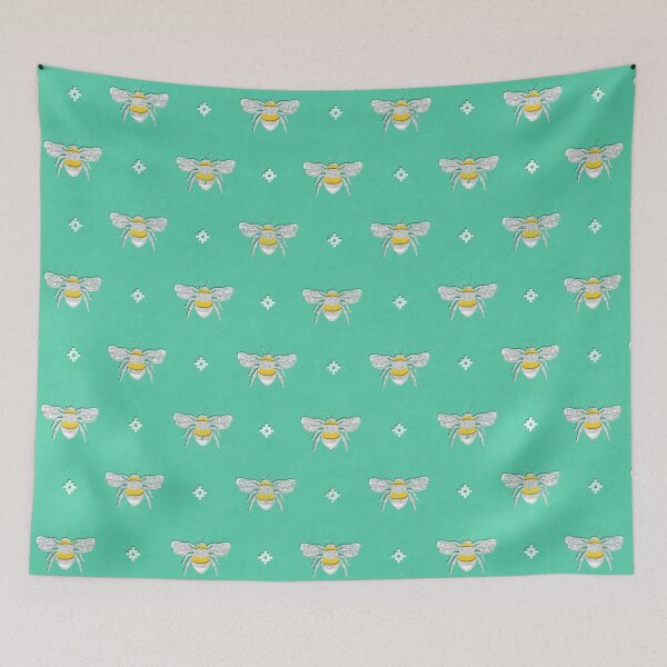 Item preview, Bumblebee Stamp on Seafoam designed and sold by The Wellington Boot.