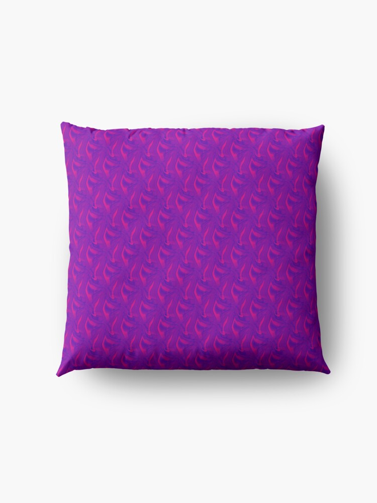 Alternate view of Pink Waves and Purple Haze Floor Pillow