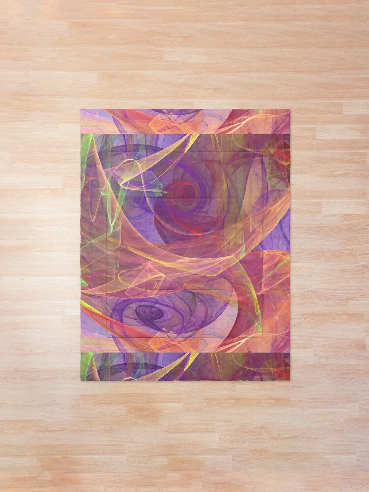 Abstract Swirls In Purple Red And Yellow Comforter By