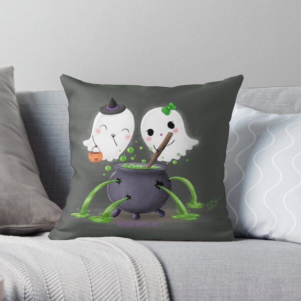 Funny Ghosts Throw Pillow