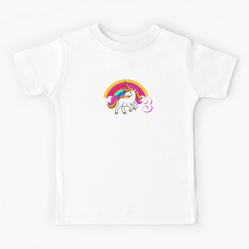 3rd birthday unicorn shirt