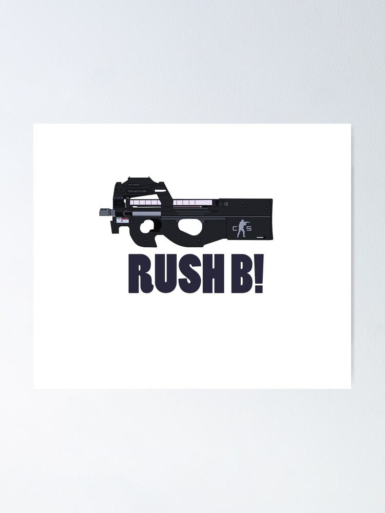 "P90 Rush B! CS GO Stickers" Poster By LexyLady | Redbubble