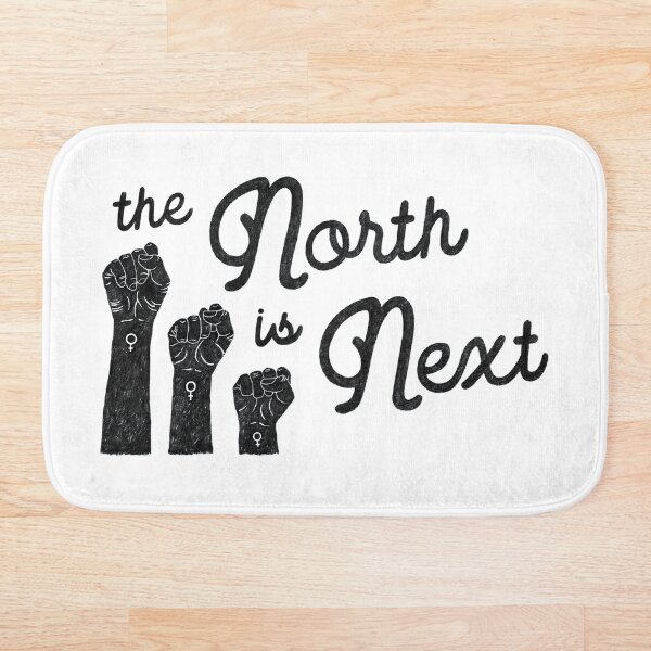 The North is Next (Black) by Chrissy Curtin Bath Mat